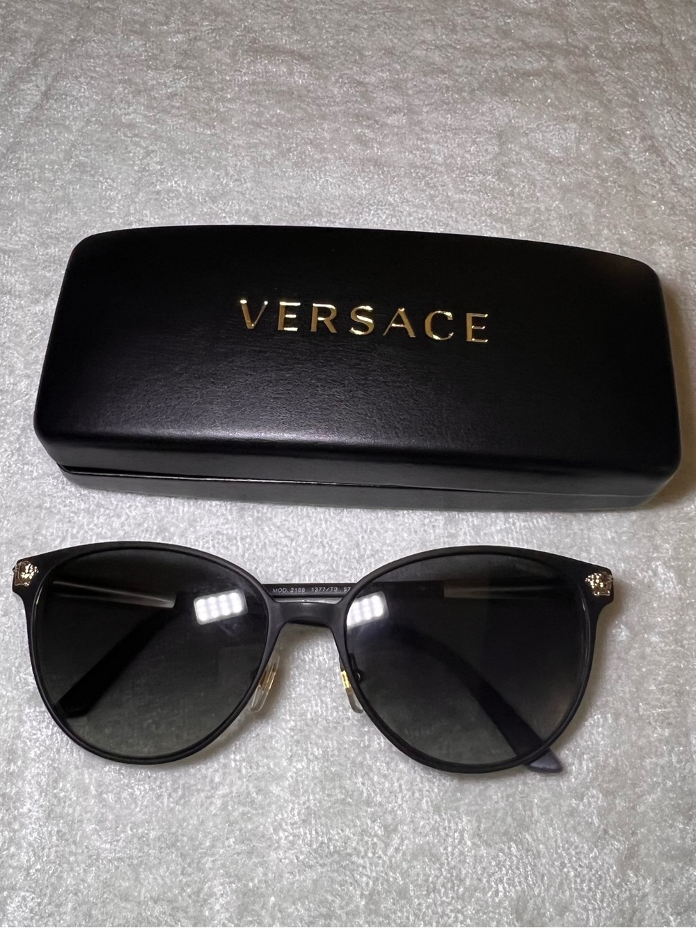 Versace Black Sunglasses with Gold Accents